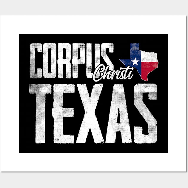 Vintage Corpus Christi Texas State Flag Wall Art by Mash92